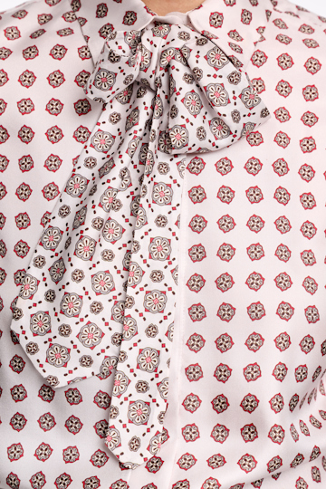 Dorothee Schumacher Printed silk twill blouse rose mini tie