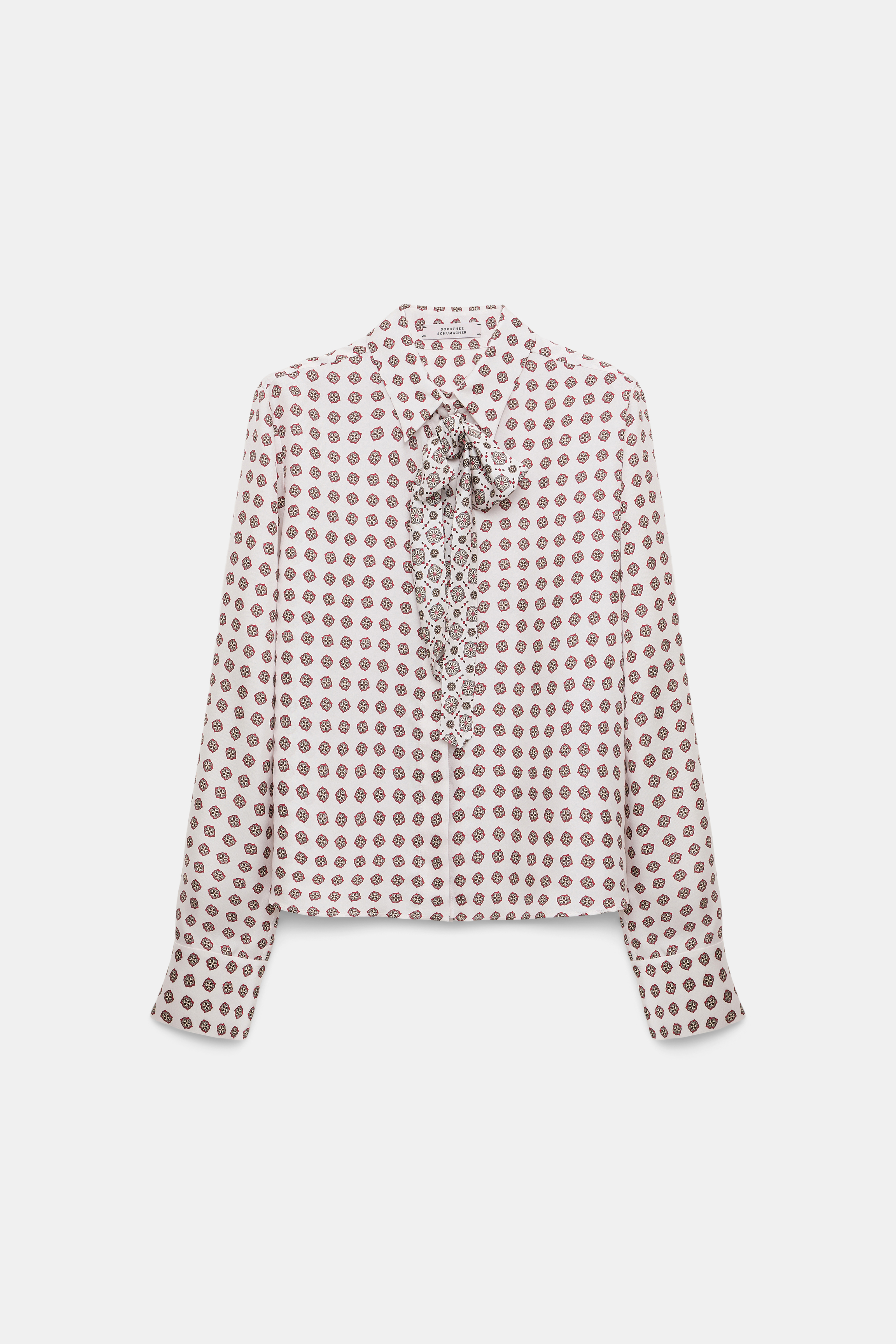Dorothee Schumacher Printed silk twill blouse rose mini tie