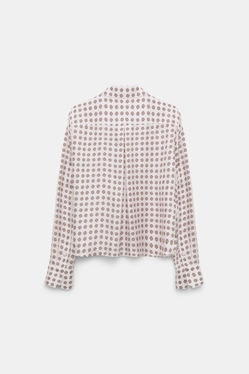 Dorothee Schumacher Printed silk twill blouse rose mini tie