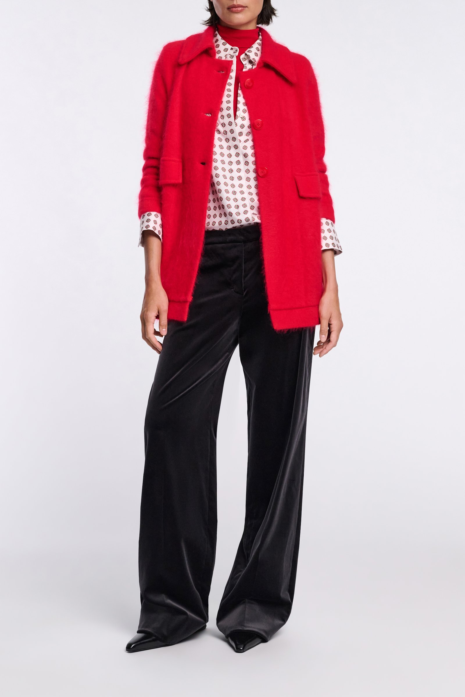 Dorothee Schumacher Hemdbluse aus bedrucktem Seidentwill rose mini tie