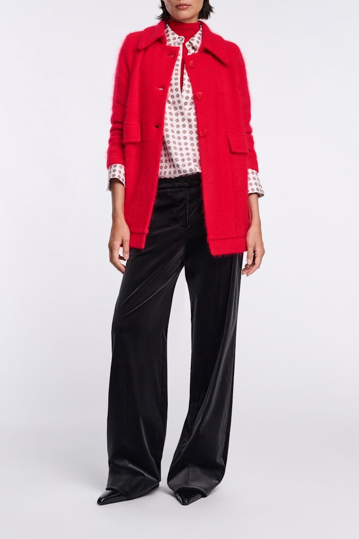 Dorothee Schumacher Hemdbluse aus bedrucktem Seidentwill rose mini tie