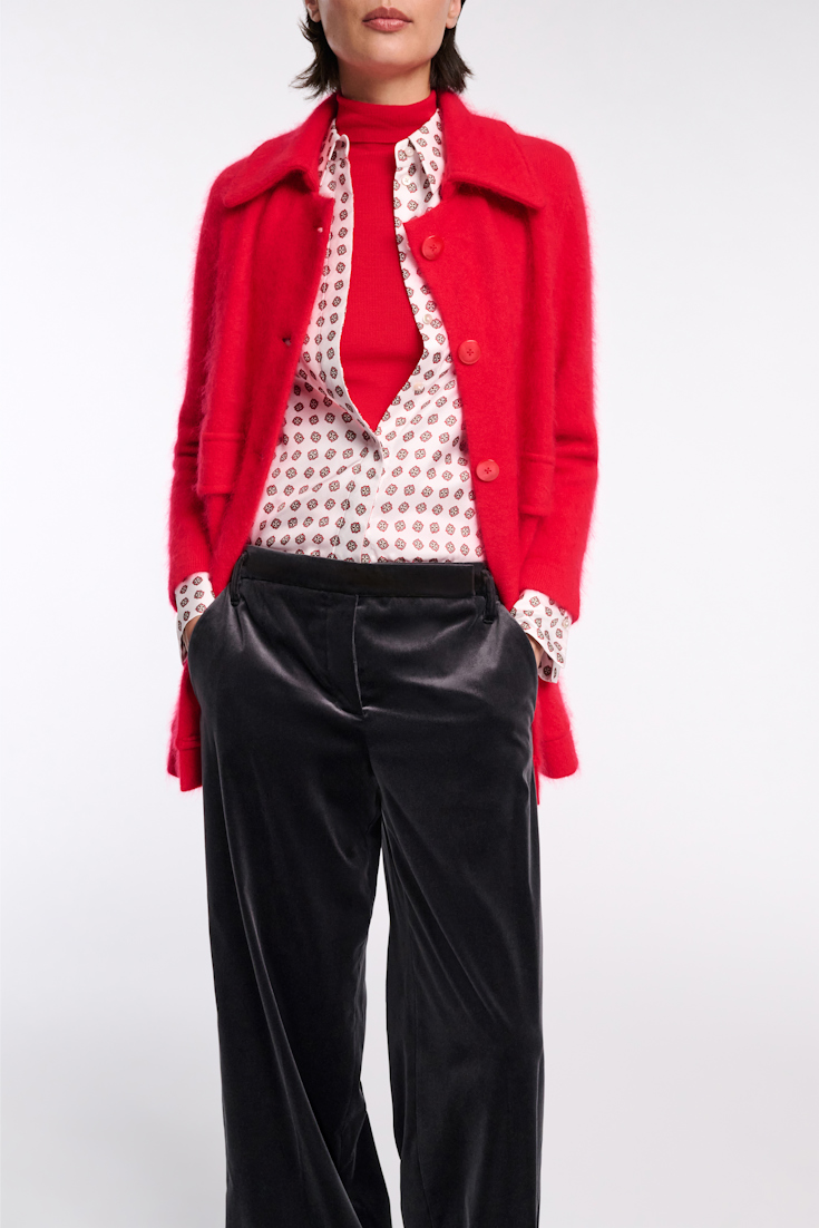 Dorothee Schumacher Hemdbluse aus bedrucktem Seidentwill rose mini tie