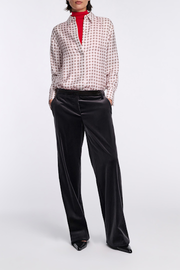 Dorothee Schumacher Printed silk twill shirt rose mini tie