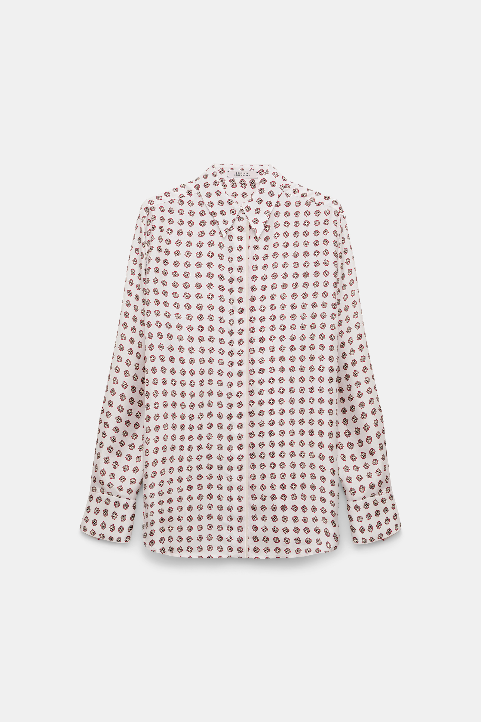 Dorothee Schumacher Hemdbluse aus bedrucktem Seidentwill rose mini tie