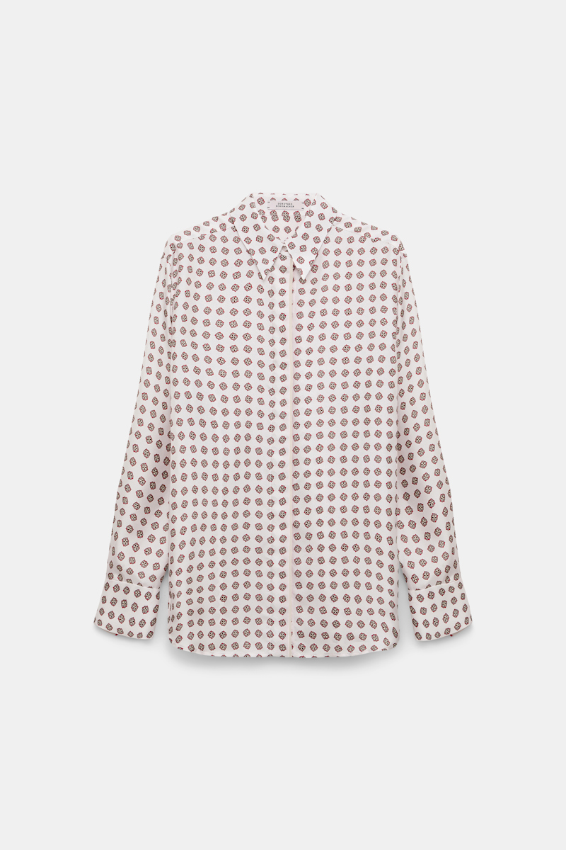 Dorothee Schumacher Printed Silk Twill Shirt In Multi