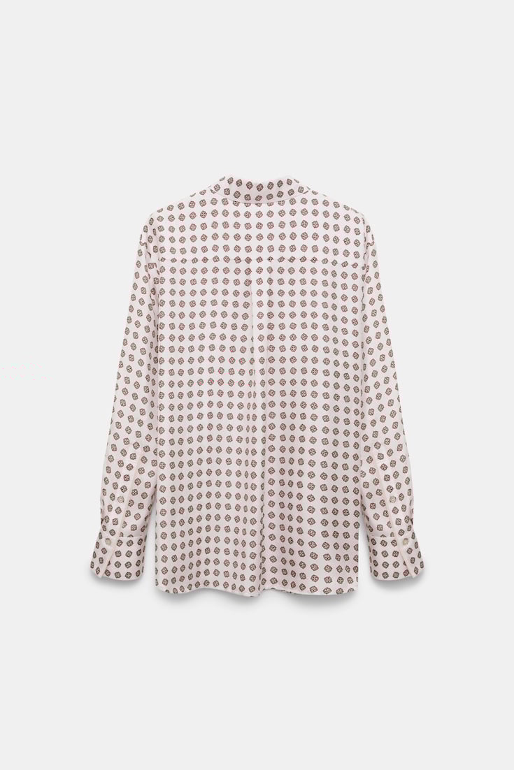 Dorothee Schumacher Hemdbluse aus bedrucktem Seidentwill rose mini tie