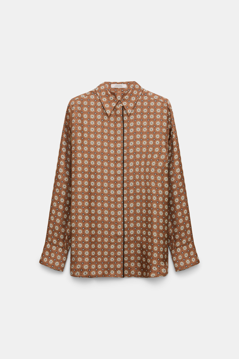 Dorothee Schumacher Printed Silk Twill Shirt In Multi