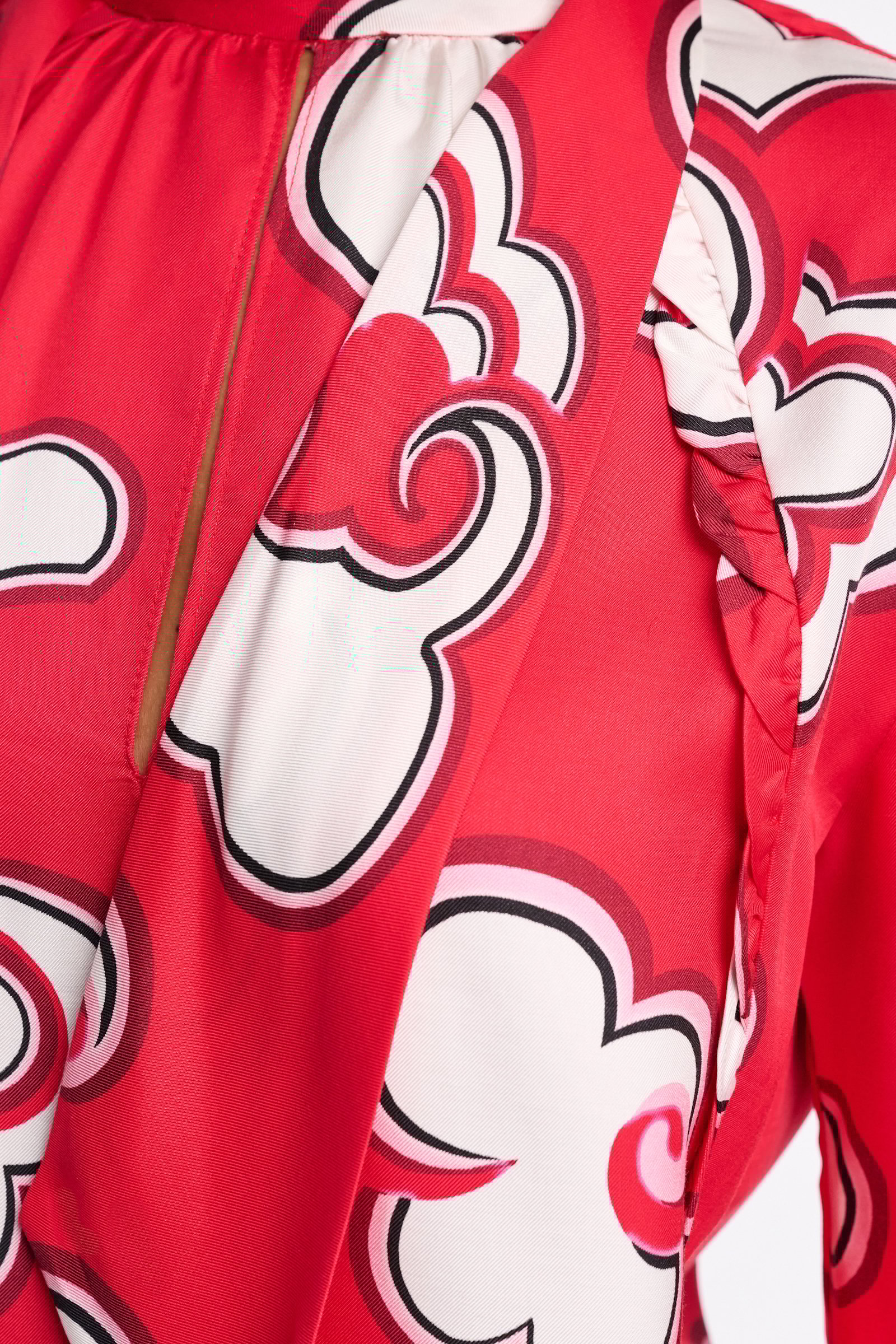 Dorothee Schumacher Bluse aus bedrucktem Viskose Twill red white