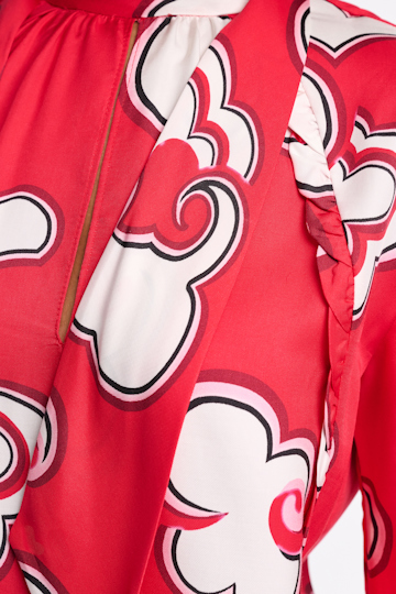 Dorothee Schumacher Printed blouse in viscose twill red white