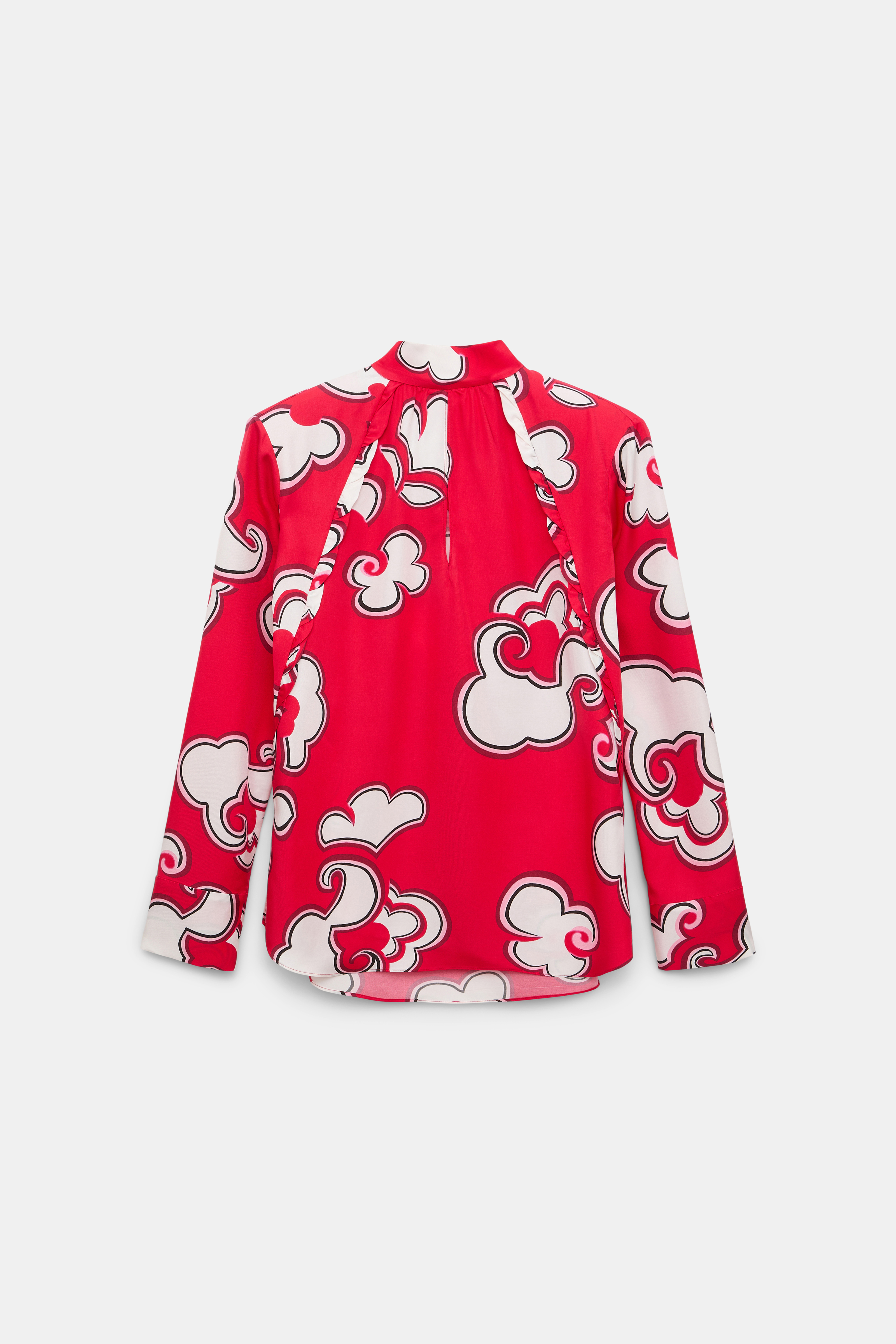 Dorothee Schumacher Printed blouse in viscose twill red white
