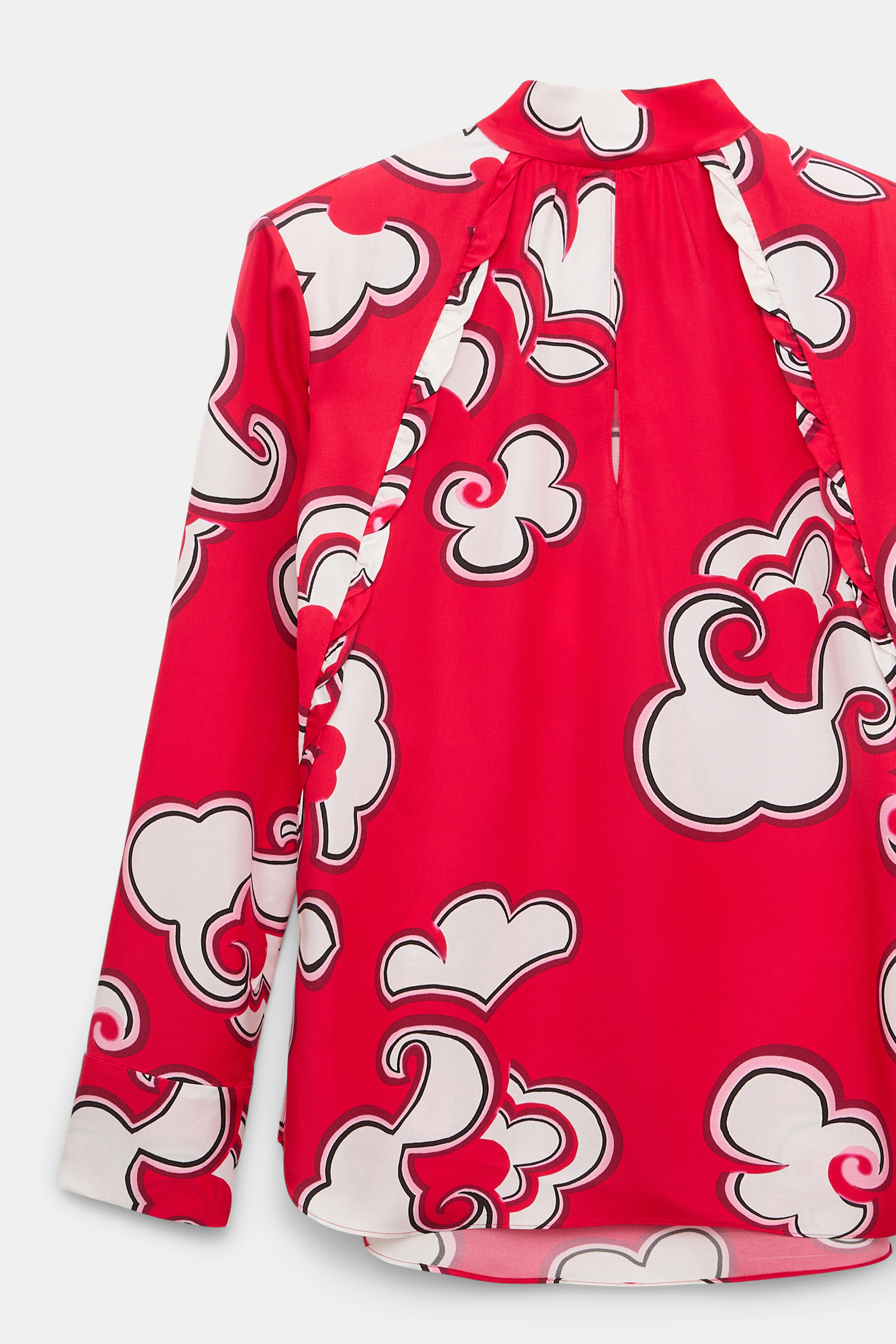 Dorothee Schumacher Bluse aus bedrucktem Viskose Twill red white