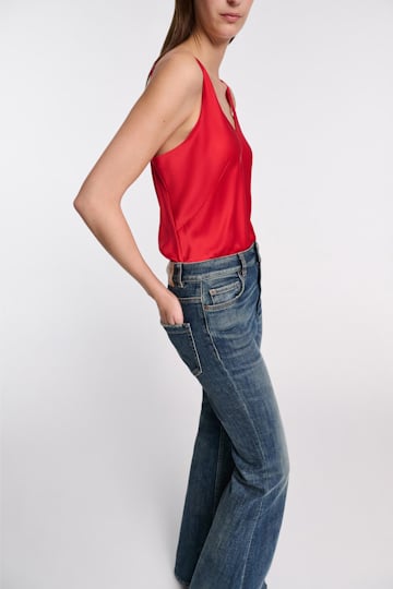 Dorothee Schumacher V-neck satin tank top lollipop