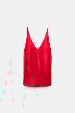 Dorothee Schumacher V-neck satin tank top lollipop