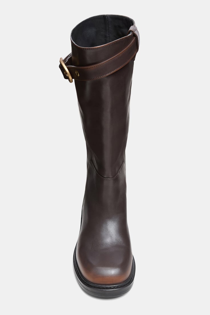 Dorothee Schumacher Hohe Boots mit Signature-Schließe choco black