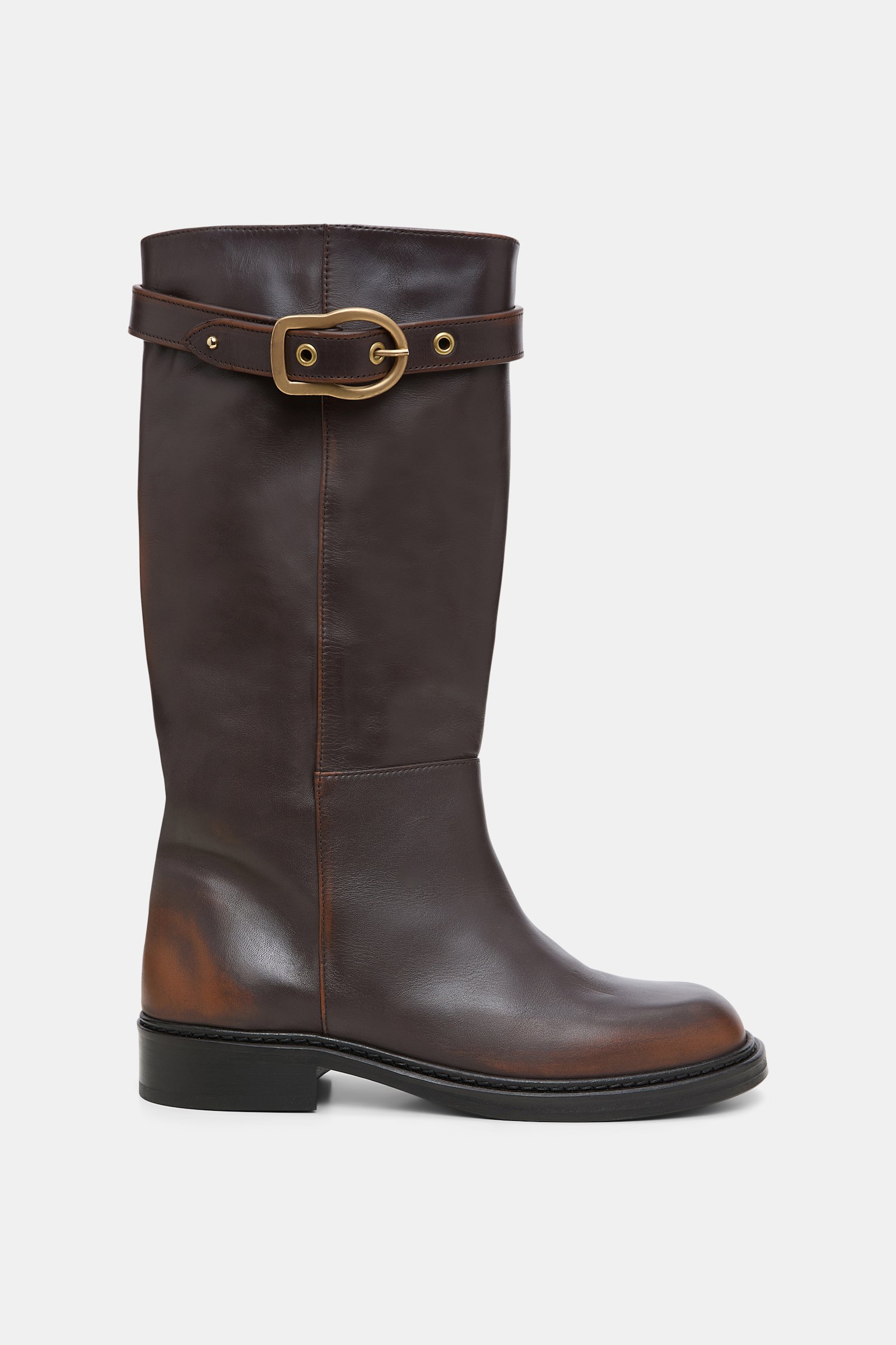 Dorothee Schumacher Hohe Boots mit Signature-Schließe choco black