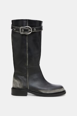 Dorothee Schumacher Tall boots with buckled top strap cool anthra
