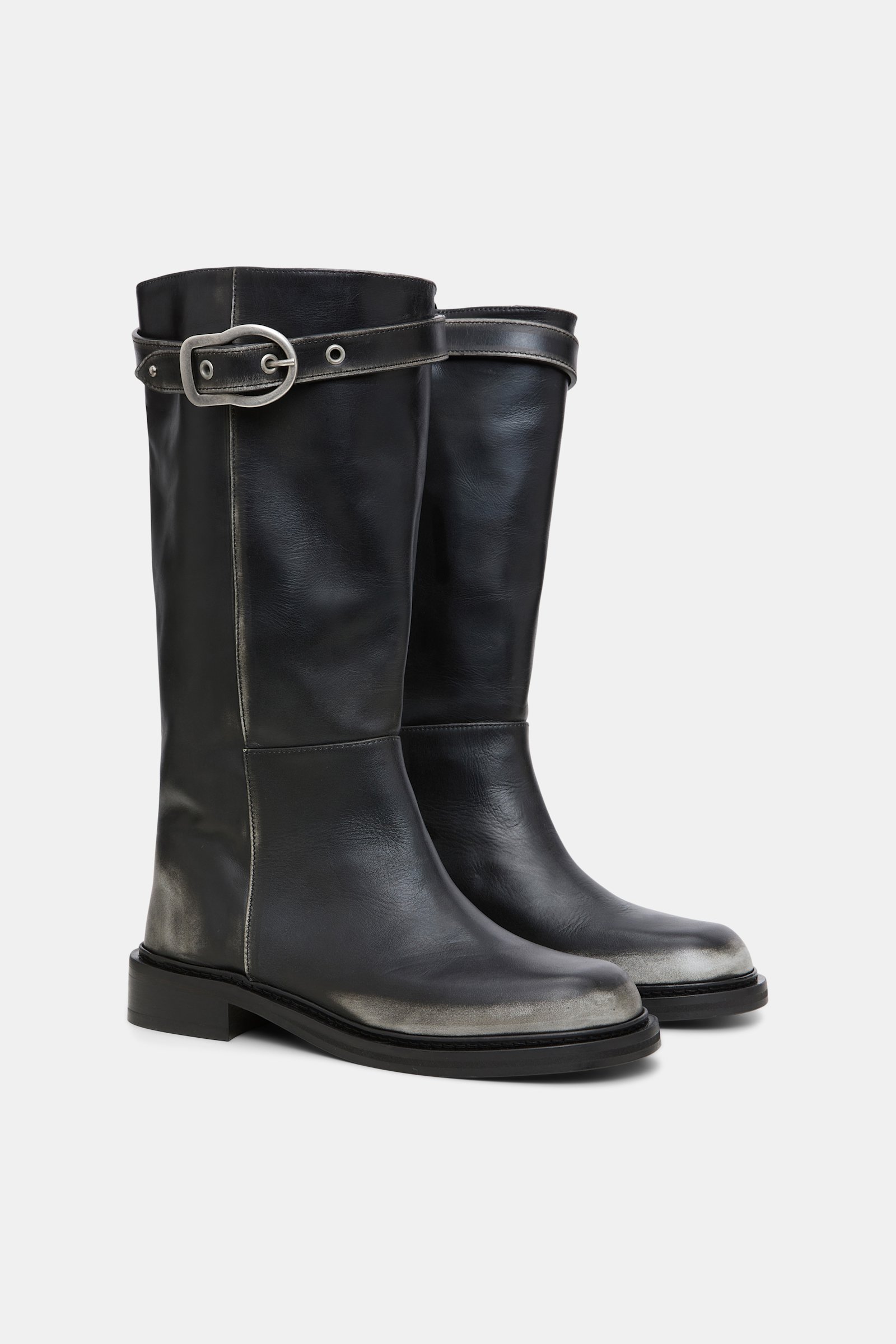 Dorothee Schumacher Hohe Boots mit Signature-Schließe cool anthra
