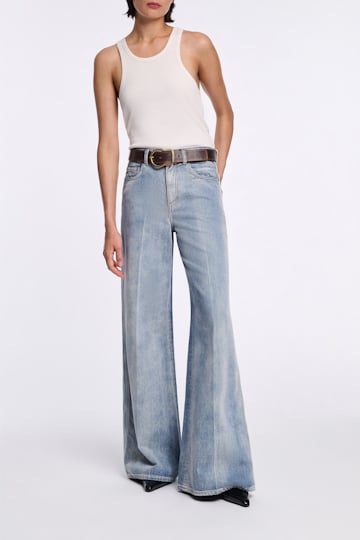 Dorothee Schumacher Gürtel mit Signature-Schließe und gebürstetem Effekt choco black