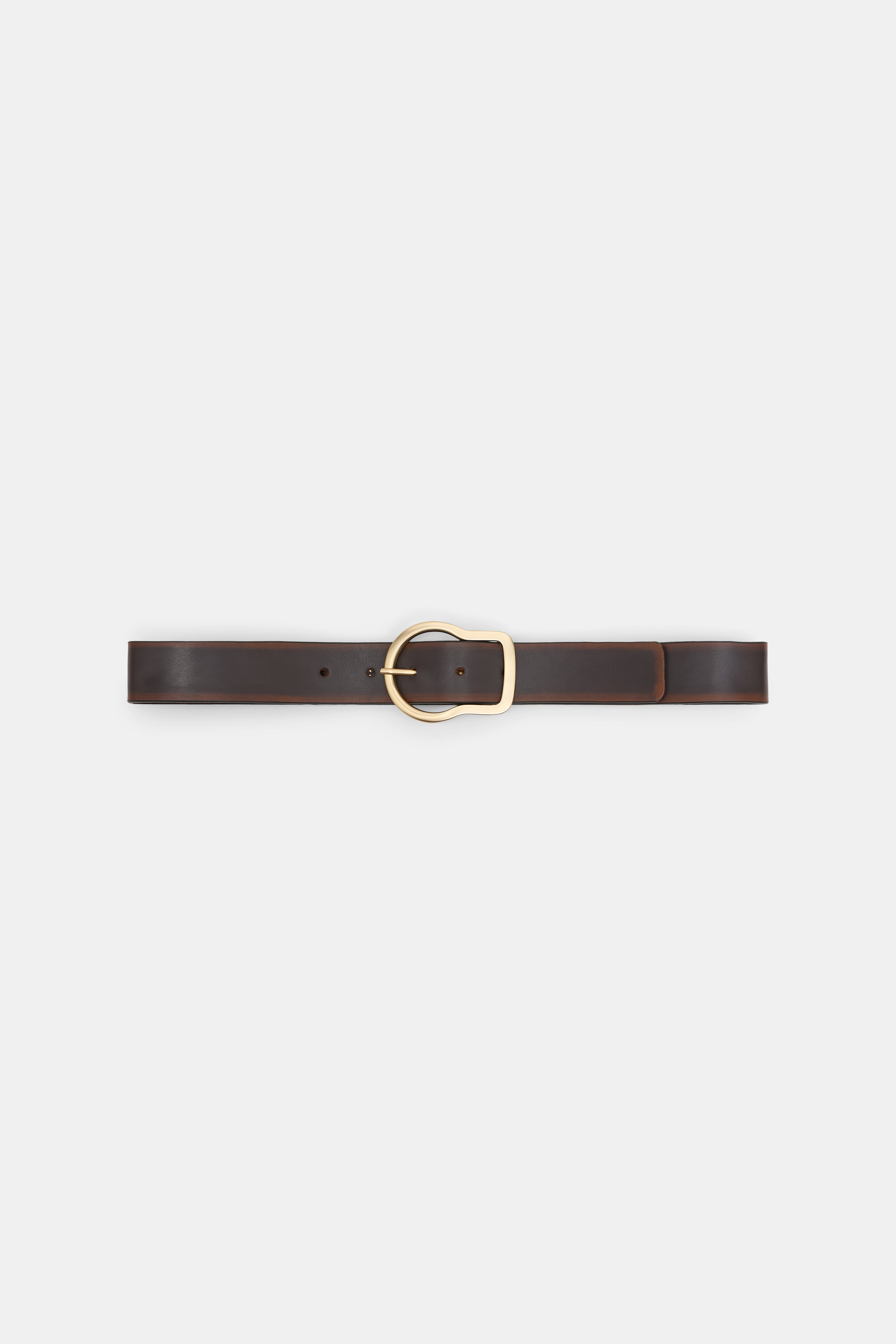 Dorothee Schumacher Gürtel mit Signature-Schließe und gebürstetem Effekt choco black