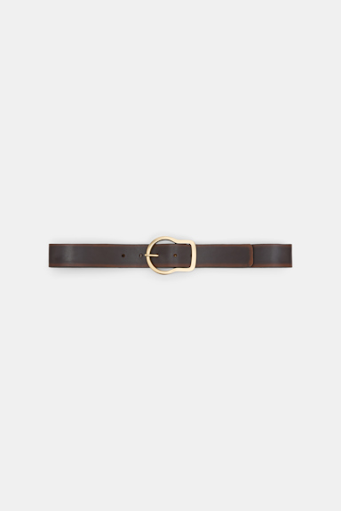 Dorothee Schumacher Brush-off effect leather belt choco black