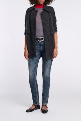 Dorothee Schumacher Gürtel mit Signature-Schließe und gebürstetem Effekt cool anthra