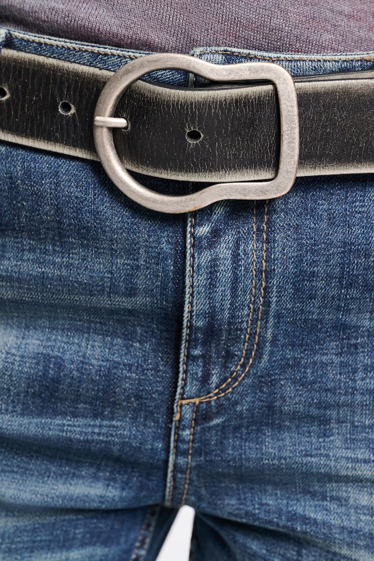 Dorothee Schumacher Gürtel mit Signature-Schließe und gebürstetem Effekt cool anthra