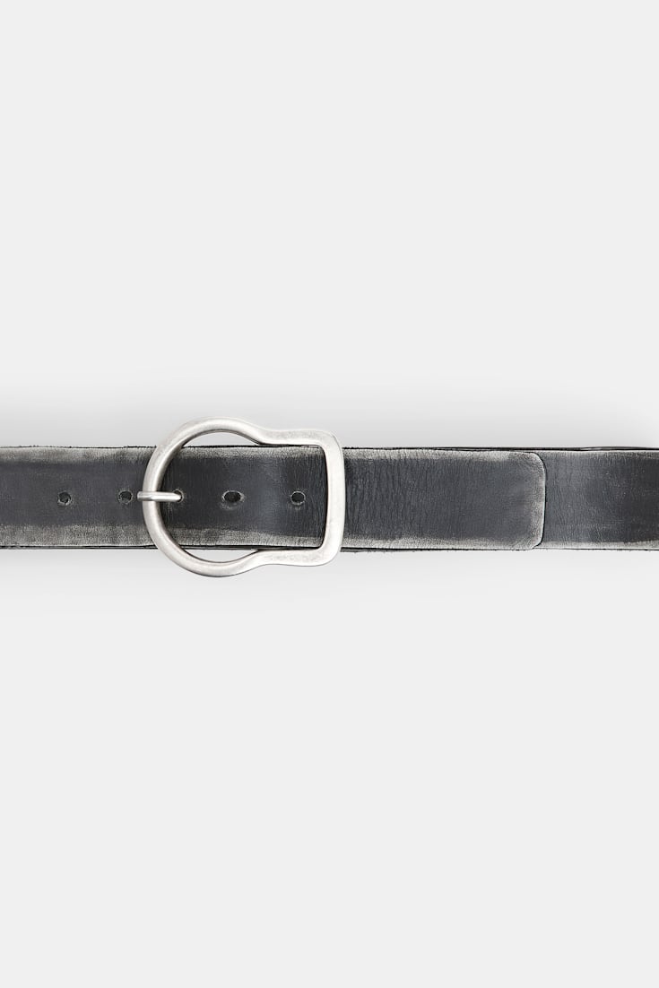 Dorothee Schumacher Gürtel mit Signature-Schließe und gebürstetem Effekt cool anthra