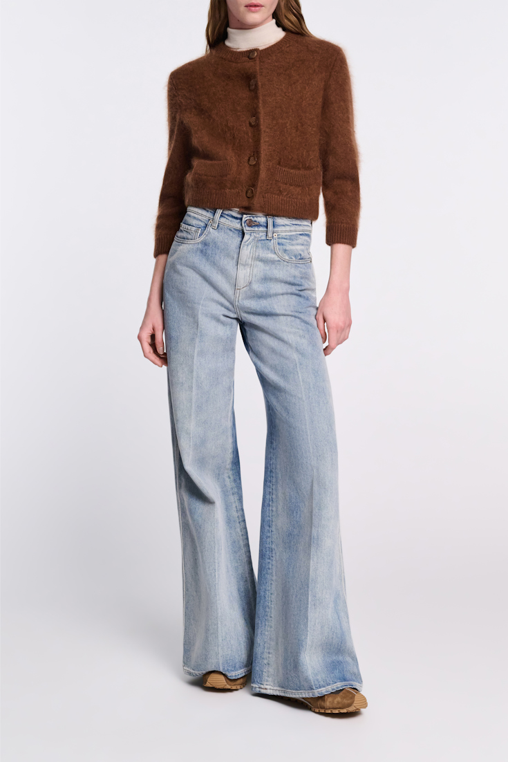 Dorothee Schumacher Shearling-lined mixed material sneakers camel brown