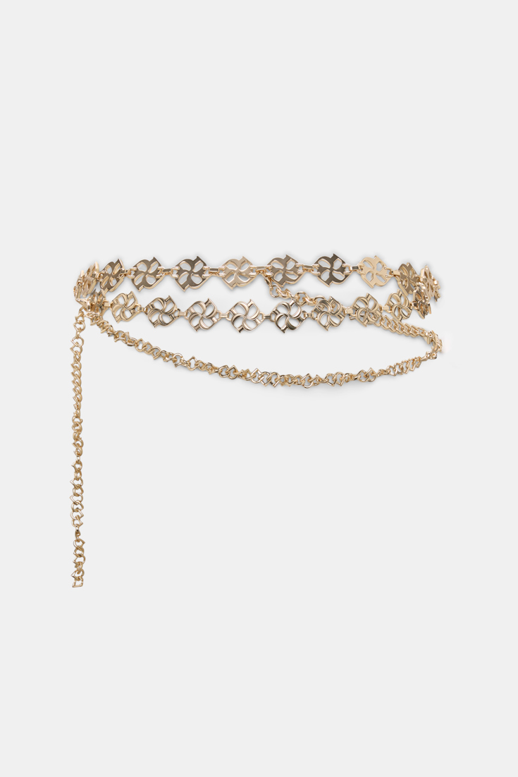 Dorothee Schumacher D-rose double chain belt gold