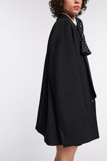 Dorothee Schumacher Maxi Schleifenbrosche aus besticktem Duchesse graphite