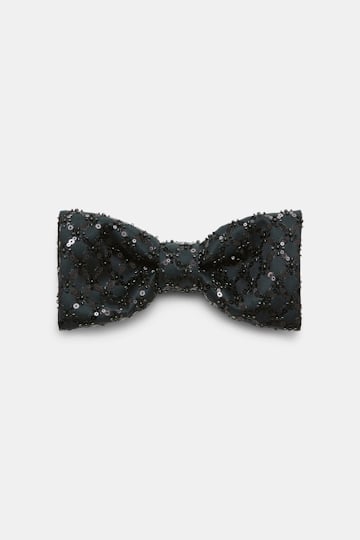 Dorothee Schumacher Embellished Duchesse bow brooch graphite