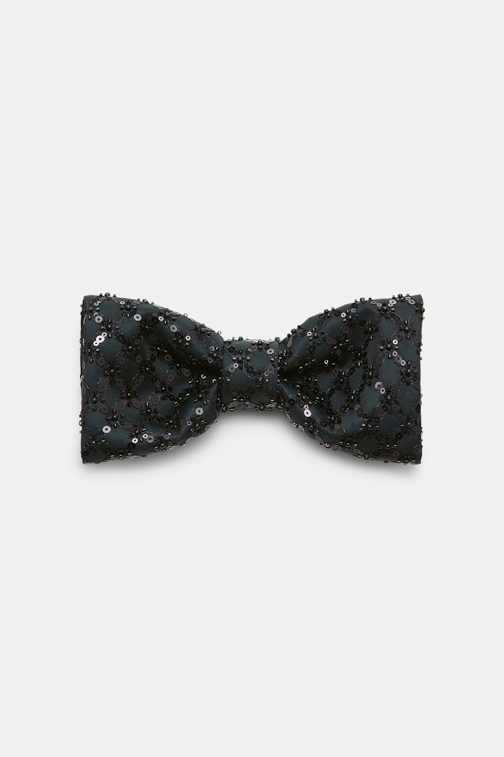 Dorothee Schumacher Embellished Duchesse bow brooch graphite