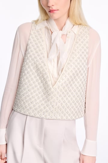 Dorothee Schumacher Dreieckstuch mit twisted Edge Details camellia white