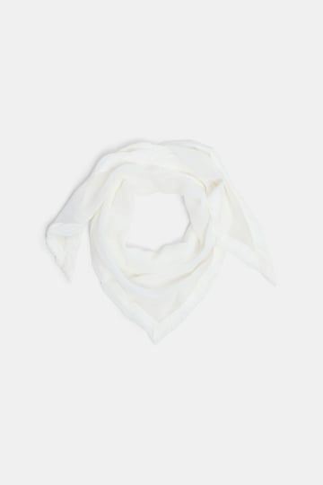 Dorothee Schumacher Triangular scarf with twisted edge details camellia white