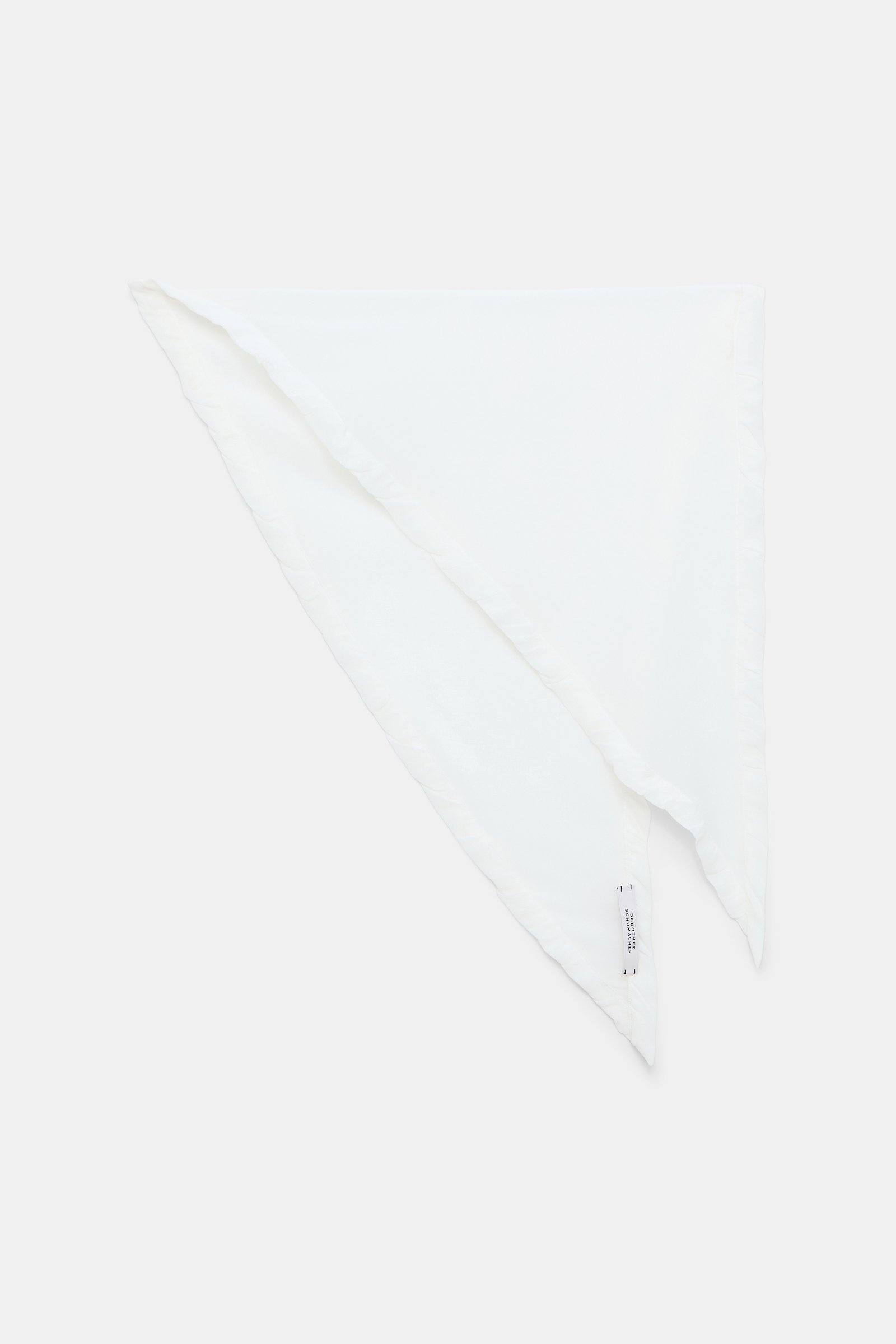 Dorothee Schumacher Triangular scarf with twisted edge details camellia white