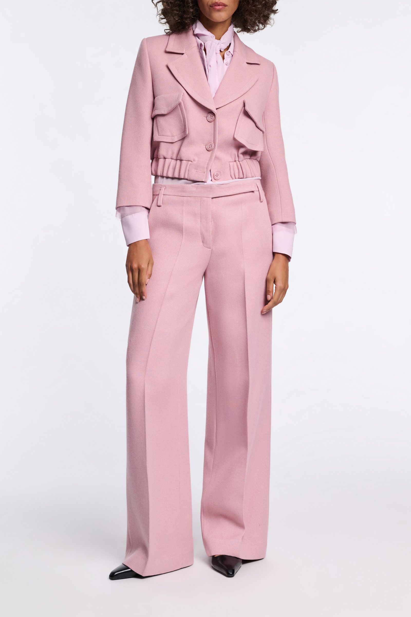 Dorothee Schumacher Dreieckstuch mit twisted Edge Details lilac