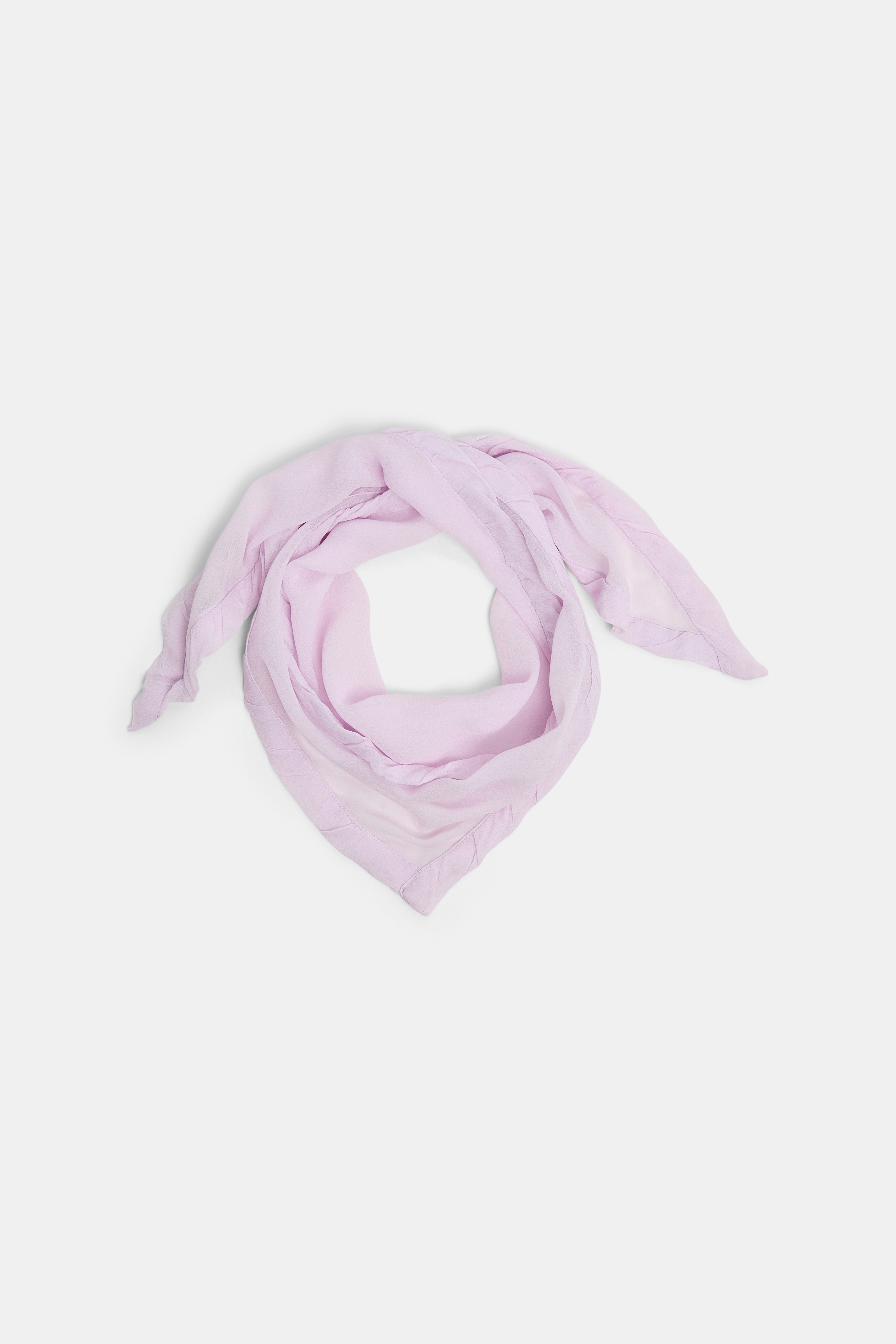 Dorothee Schumacher Triangular scarf with twisted edge details lilac
