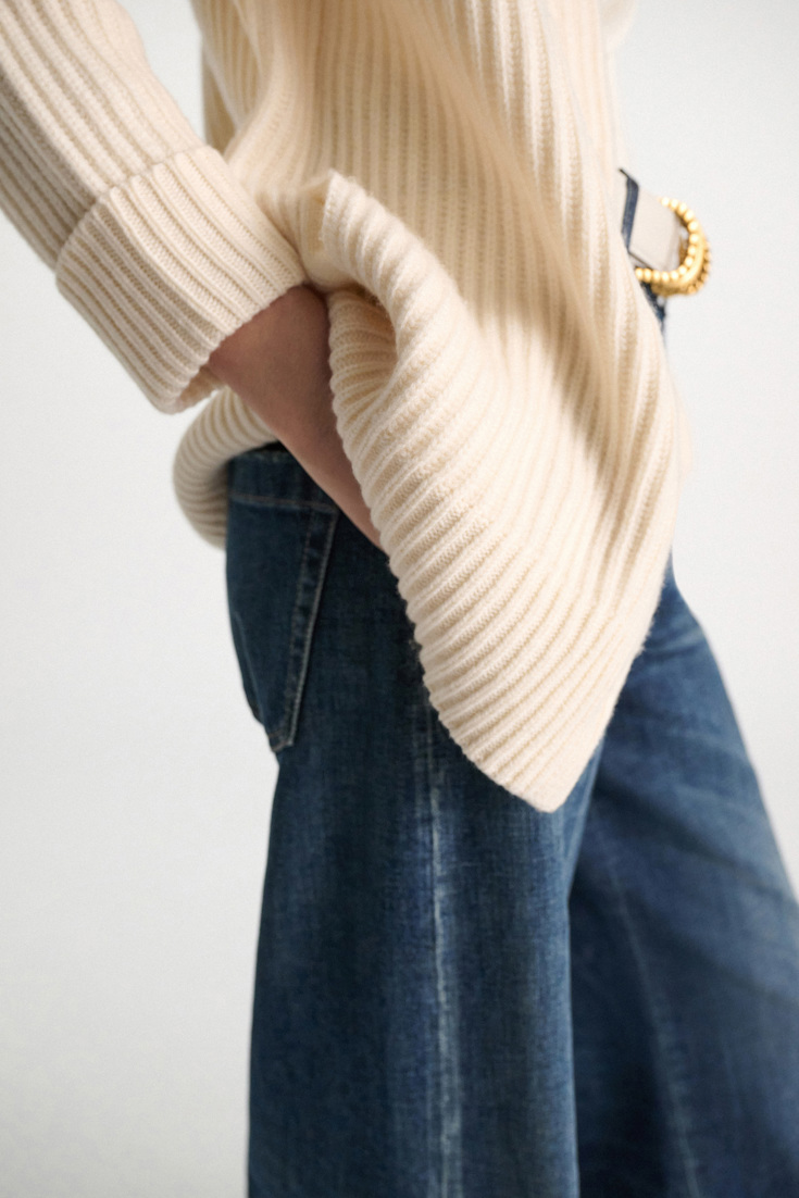 Dorothee Schumacher Ribbed Merino-cashmere cardigan camellia white