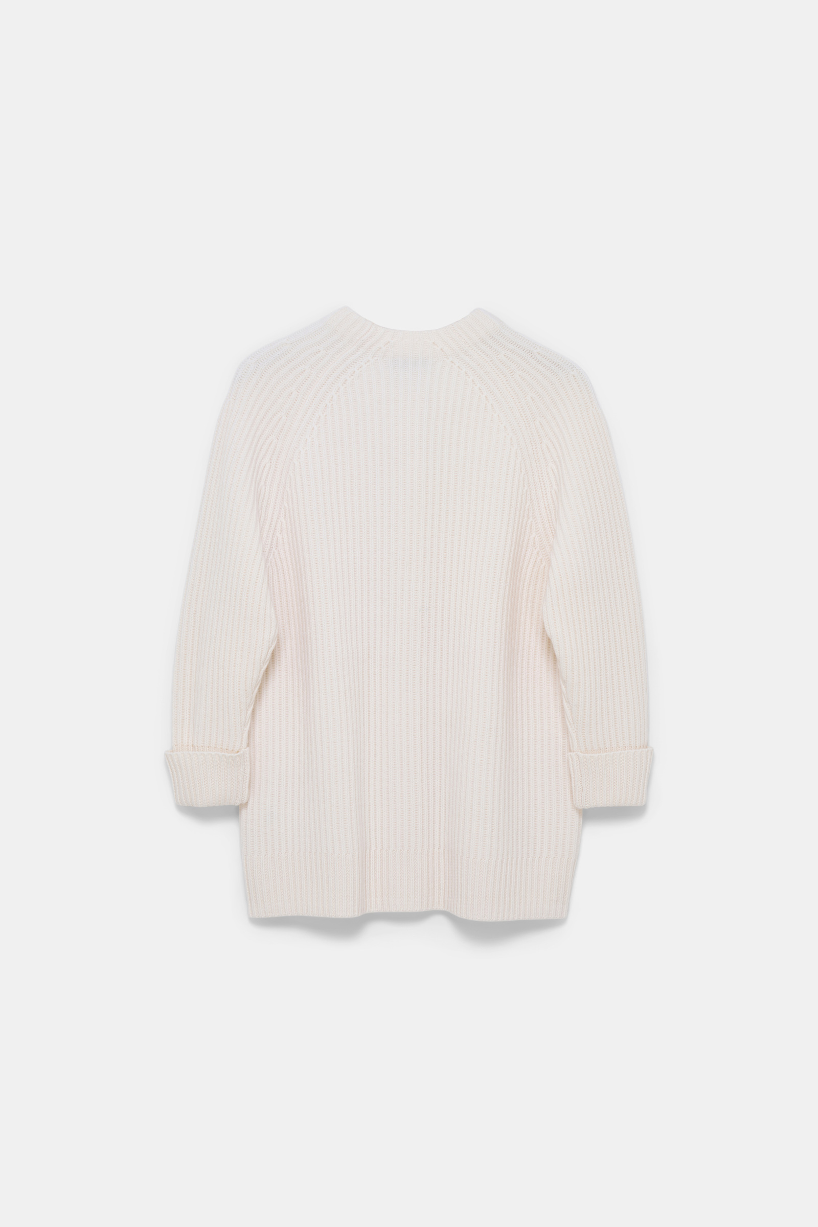 Dorothee Schumacher Ribbed Merino-cashmere cardigan camellia white