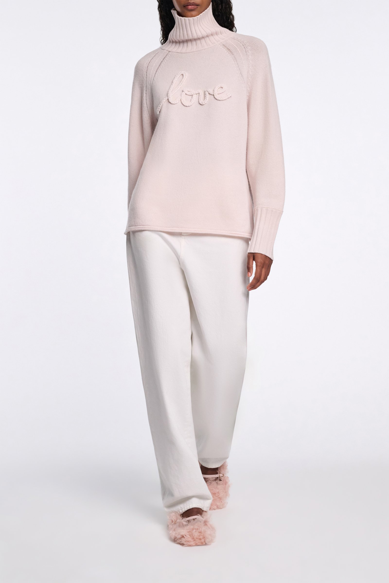 Dorothee Schumacher Turtleneck pullover in Merino-cashmere medium creme