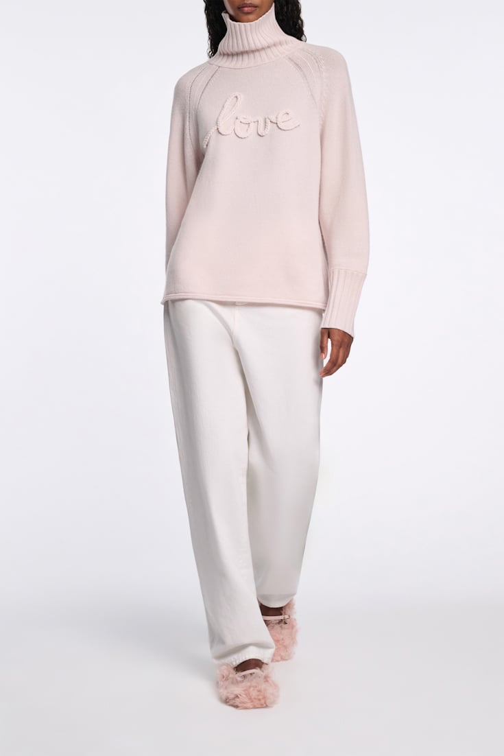 Dorothee Schumacher Turtleneck pullover in Merino-cashmere medium creme
