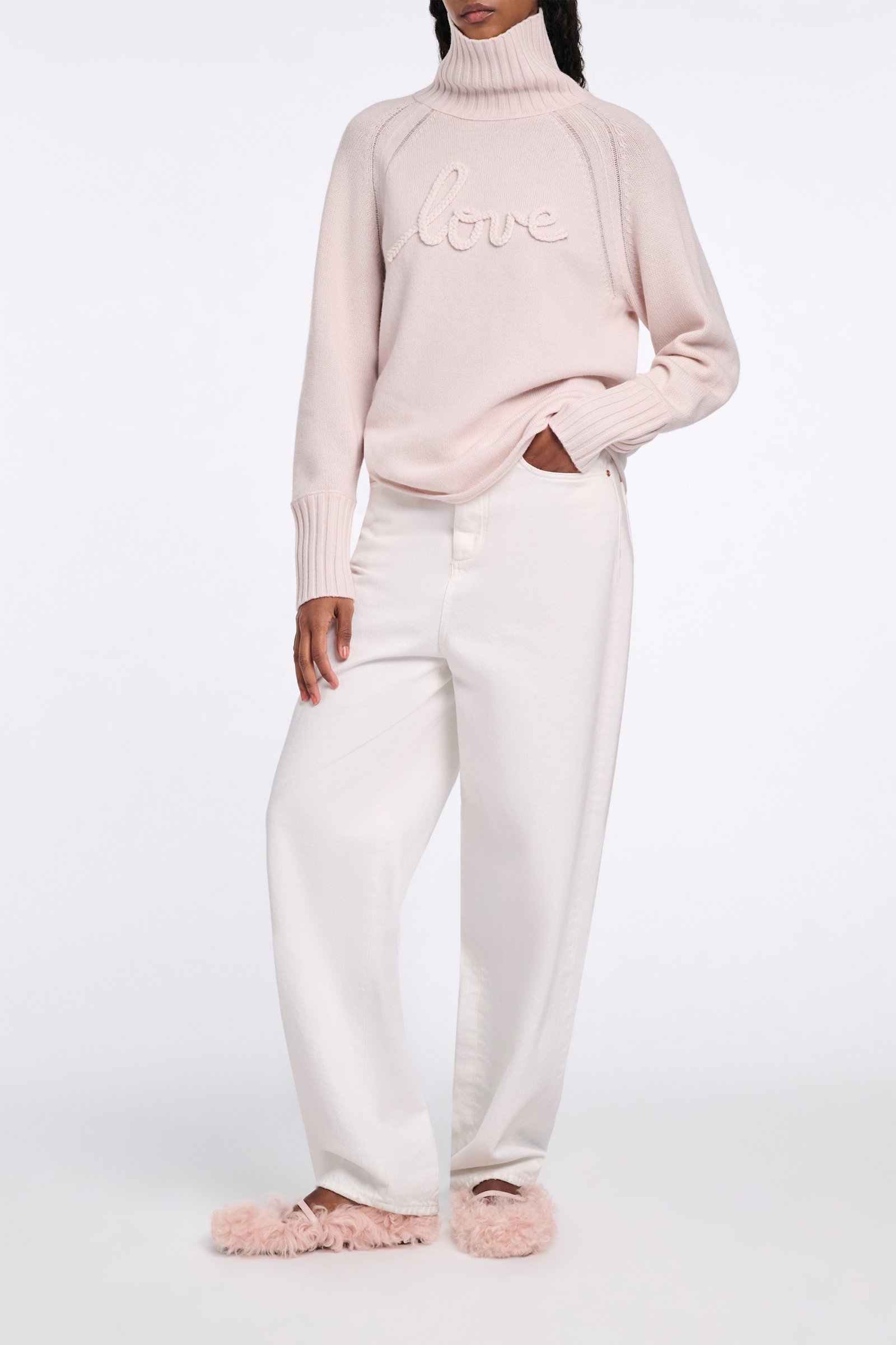 Dorothee Schumacher Turtleneck pullover in Merino-cashmere medium creme