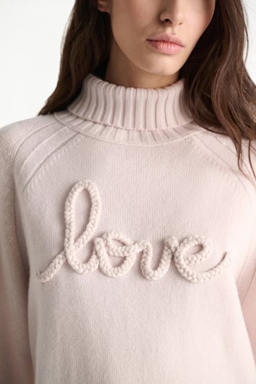 Dorothee Schumacher Turtleneck pullover in Merino-cashmere medium creme