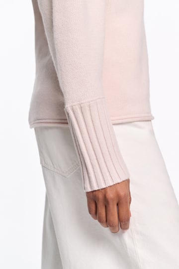 Dorothee Schumacher Turtleneck pullover in Merino-cashmere medium creme