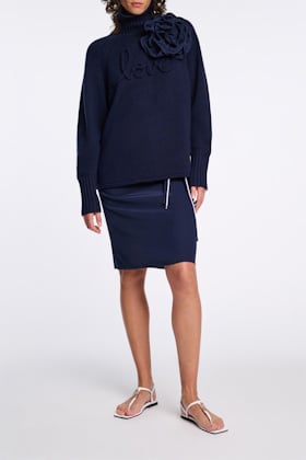 Dorothee Schumacher Rollkragenpullover aus Merino und Kaschmir true navy