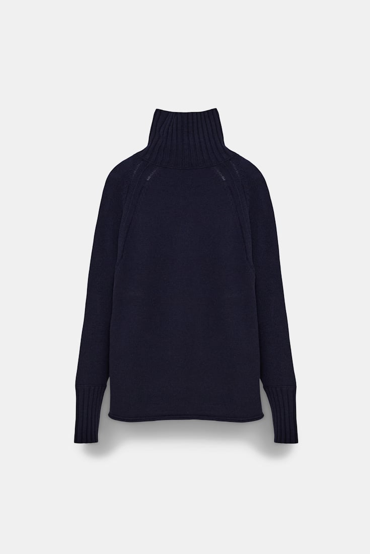 Dorothee Schumacher Rollkragenpullover aus Merino und Kaschmir true navy