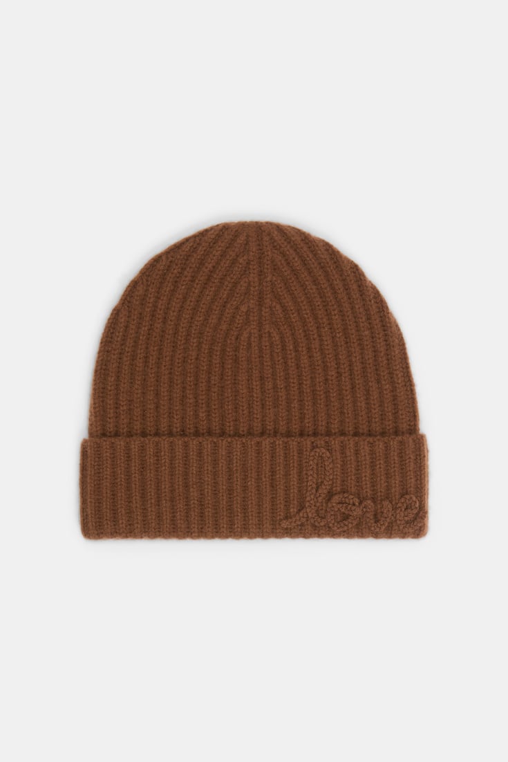 Dorothee Schumacher Ribbed Merino-cashmere LOVE beanie Coffee