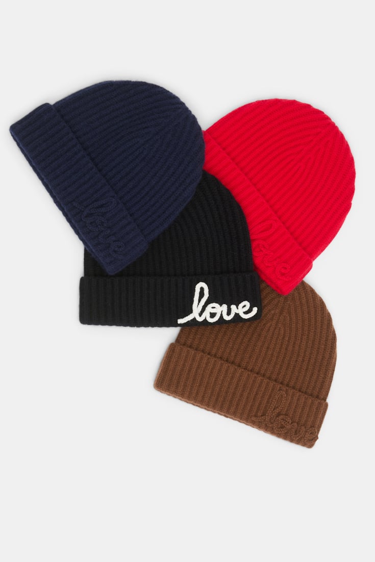 Dorothee Schumacher Ribbed Merino-cashmere LOVE beanie true navy