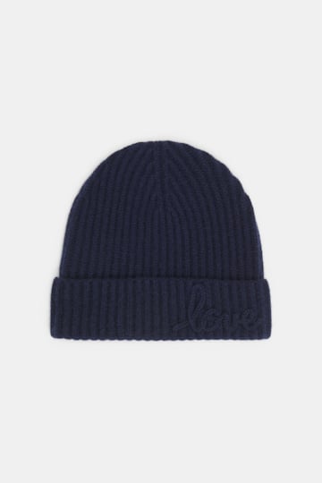 Dorothee Schumacher Ribbed Merino-cashmere LOVE beanie true navy