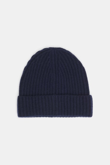 Dorothee Schumacher Ribbed Merino-cashmere LOVE beanie true navy